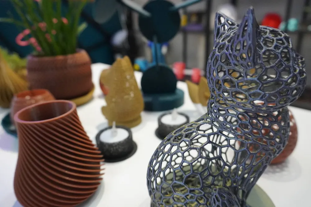 Display of 3D printed objects